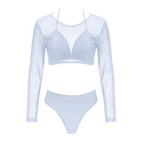 New European And American Split Swimsuit Mesh Bikini - Aqova
