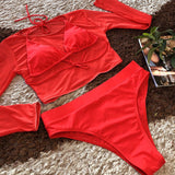 New European And American Split Swimsuit Mesh Bikini - Aqova