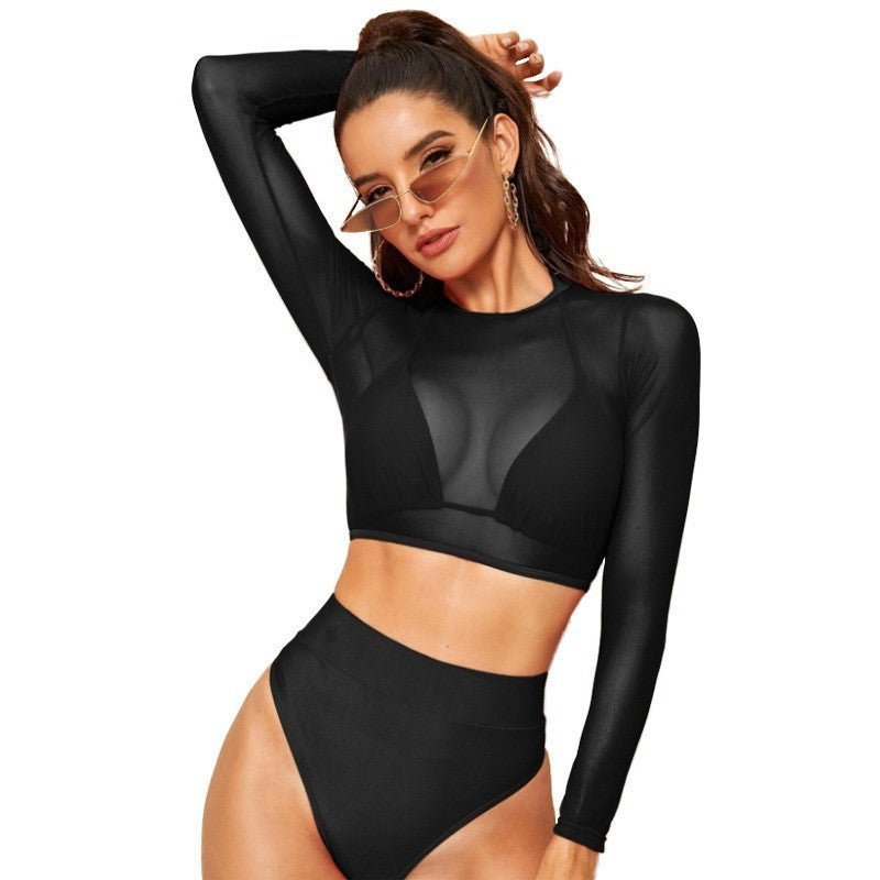 New European And American Split Swimsuit Mesh Bikini - Aqova