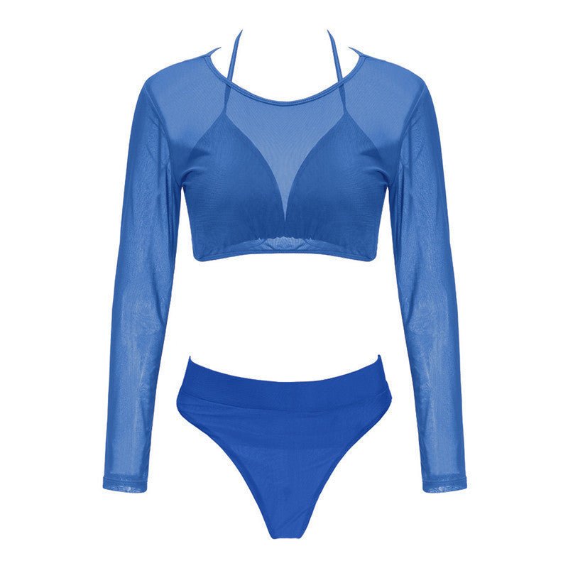 New European And American Split Swimsuit Mesh Bikini - Aqova