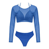 New European And American Split Swimsuit Mesh Bikini - Aqova
