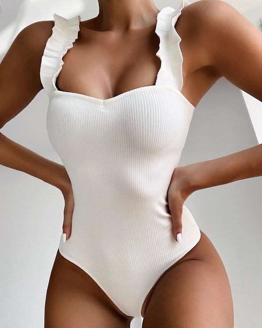 New Sexy One Piece Swimsuit - Ruffle Push Up Monokini for Women - Aqova