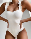 New Sexy One Piece Swimsuit - Ruffle Push Up Monokini for Women - Aqova