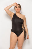 New Style Foreign Trade Oblique Shoulder Plus Fat Swimsuit European And American One - piece Bikini Swimsuit Female Plus Size Swimsuit - Aqova