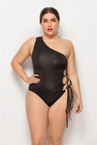New Style Foreign Trade Oblique Shoulder Plus Fat Swimsuit European And American One - piece Bikini Swimsuit Female Plus Size Swimsuit - Aqova