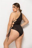 New Style Foreign Trade Oblique Shoulder Plus Fat Swimsuit European And American One - piece Bikini Swimsuit Female Plus Size Swimsuit - Aqova