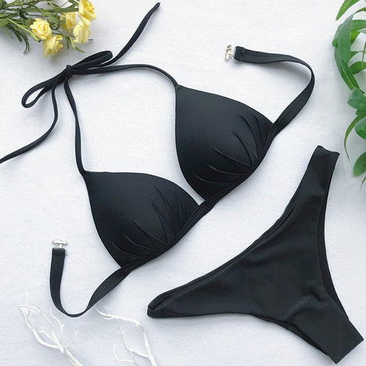 One - piece bra hanging neck bikini - Aqova