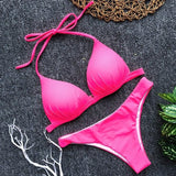 One - piece bra hanging neck bikini - Aqova