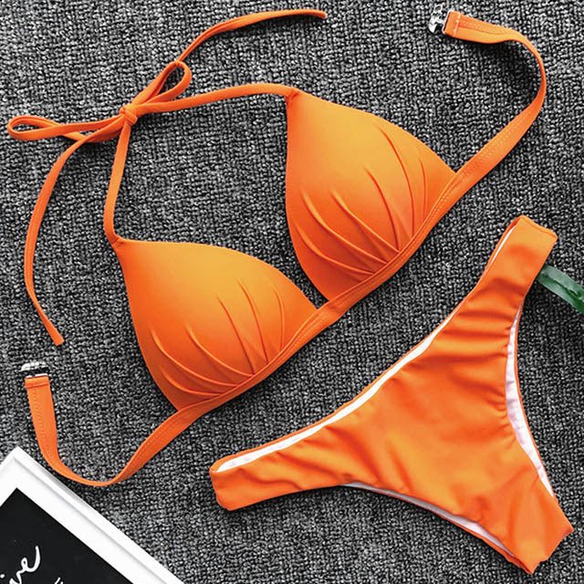 One - piece bra hanging neck bikini - Aqova