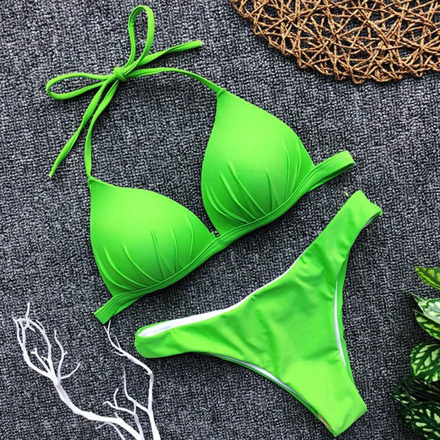 One - piece bra hanging neck bikini - Aqova