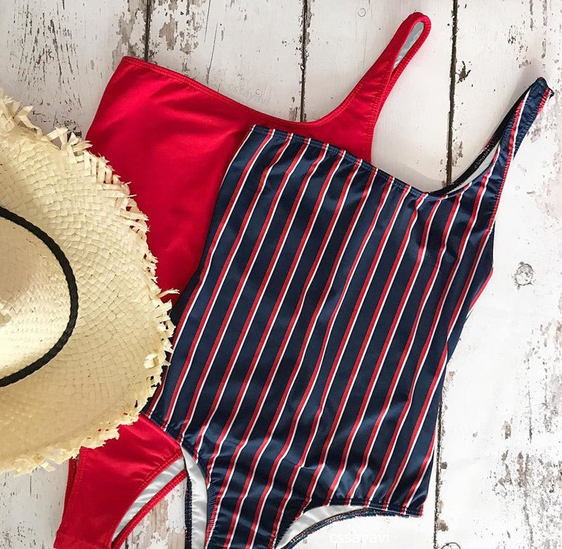 One - shoulder one - piece bikini - Aqova