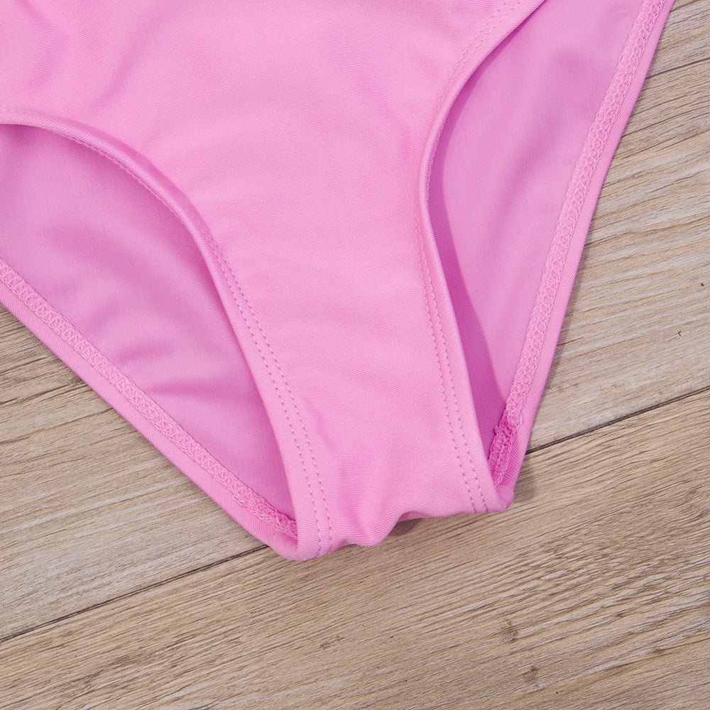 Peach Heart Adjustable Girls One - Piece Swimsuit - Retro Style for Swimming - Aqova