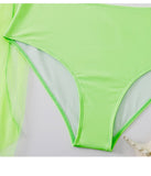 Plus Size Bikini Split Swimsuit Gauze Skirt - Aqova