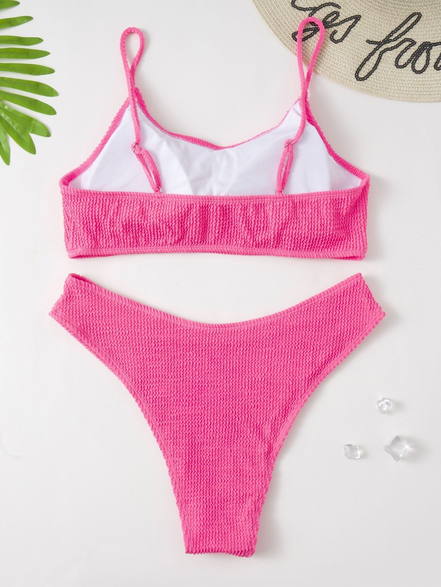 Plus - size Solid Color Bikini Swimsuit - Aqova