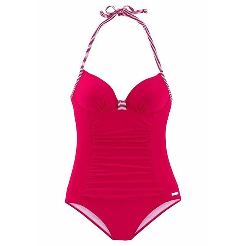 Plus Size Women’s Push Up Swimwear - Sexy One - Piece Drape Suit - Aqova