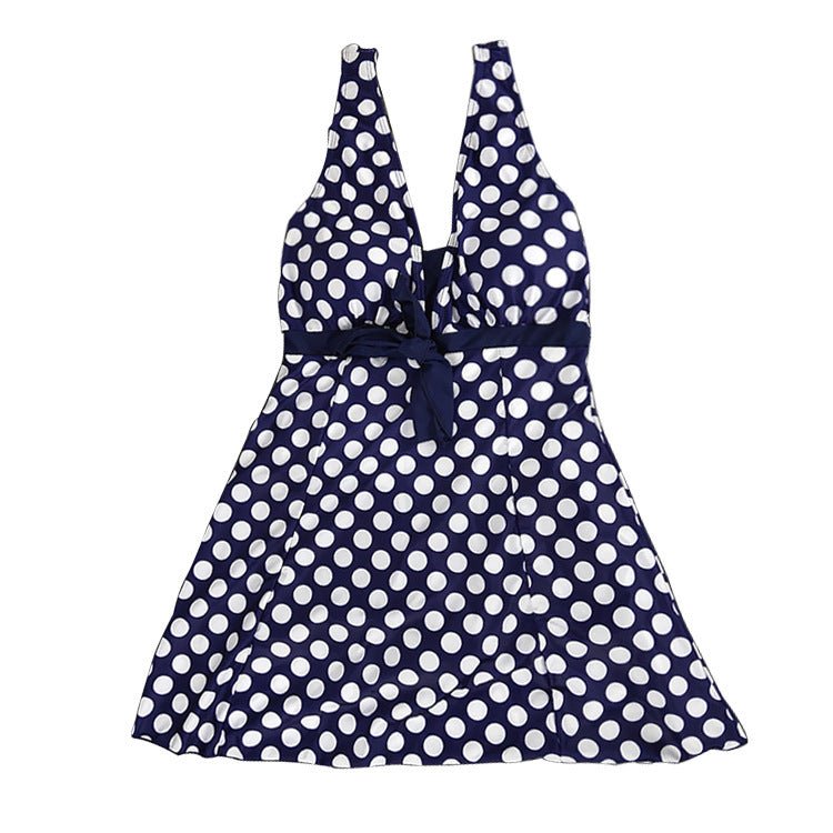 Print plus - size skirt split swimsuit - Aqova