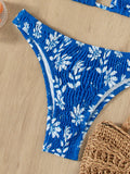 Printed Triangle Bag Bikini Tied Swimsuit - Aqova