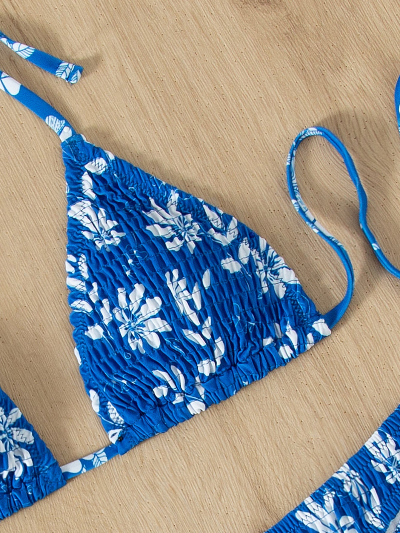 Printed Triangle Bag Bikini Tied Swimsuit - Aqova