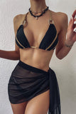 Pure Color Chiffon Lace Shawl - Elegant Swimwear for Women - Aqova