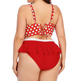 Retro Wave Plus Size Bikini Set - Push Up Two - Piece Swimwear for Women - Aqova