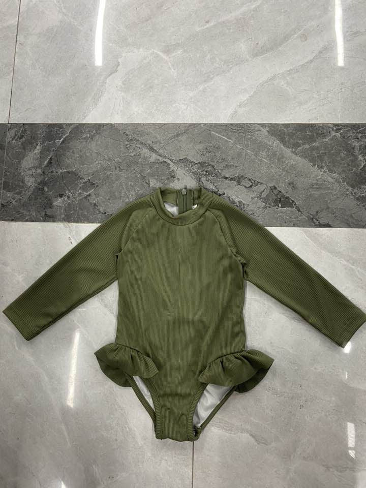 Romper Triangle Swimsuit - Solid Color Beachwear for Casual Style - Aqova