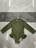 Romper Triangle Swimsuit - Solid Color Beachwear for Casual Style - Aqova