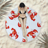 Round Fringed Beach Towel - Colorful Microfiber Bath Towel for Pool & Spa - Aqova