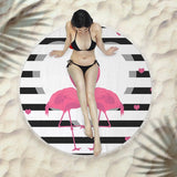 Round Fringed Beach Towel - Colorful Microfiber Bath Towel for Pool & Spa - Aqova