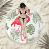 Round Fringed Beach Towel - Colorful Microfiber Bath Towel for Pool & Spa - Aqova