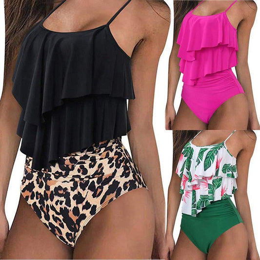 Ruffled Bikini Swimsuit | Stylish Swimwear for Summer Fun - Aqova