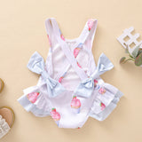 Ruffled One - Piece Swimsuit for Kids - Casual White Swimwear - Aqova