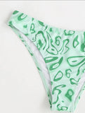 Sexy Bandeau Bikini Swimsuit - Floral Split Design for Women - Aqova