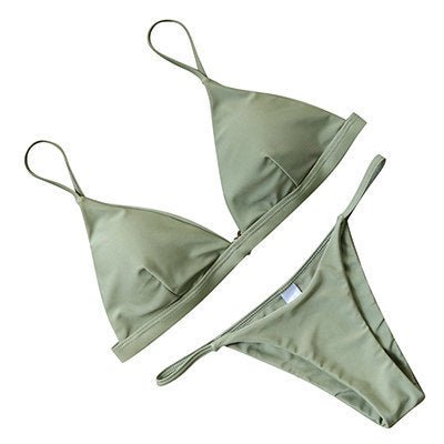 Sexy Bikini Swimsuit Swimwear Women Biquini Push Up Red - Aqova