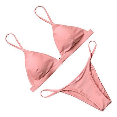 Sexy Bikini Swimsuit Swimwear Women Biquini Push Up Red - Aqova