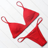 Sexy Bikini Swimsuit Swimwear Women Biquini Push Up Red - Aqova