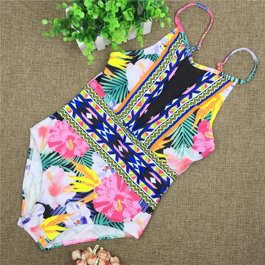 Sexy Floral Mesh One Piece Swimsuit - High Cut Women’s Swimwear - Aqova