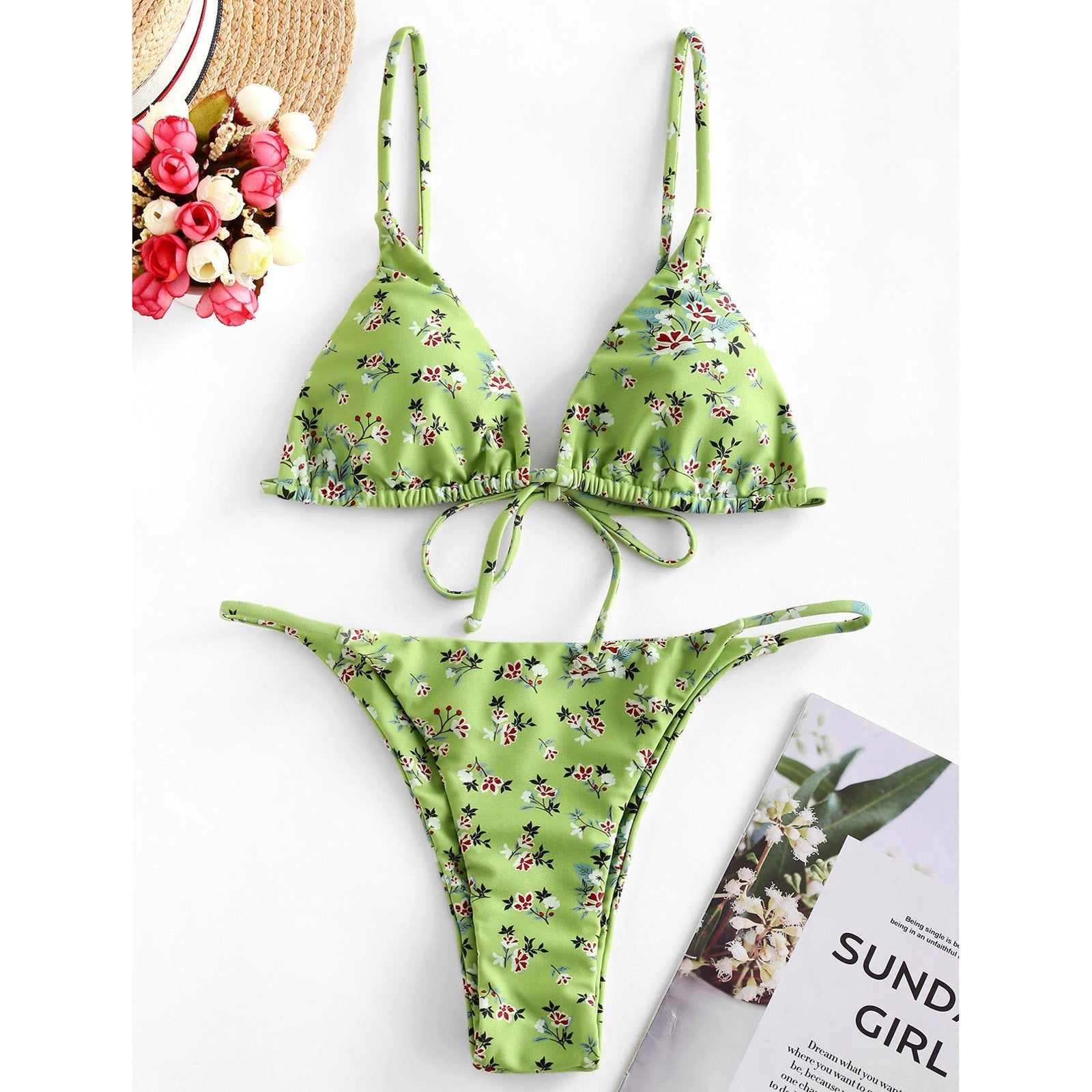 Sexy Halter Tie Dye Bikini Set - Aqova