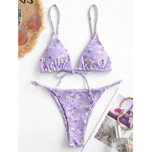 Sexy Halter Tie Dye Bikini Set - Aqova