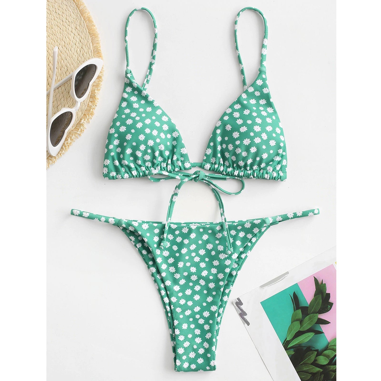 Sexy Halter Tie Dye Bikini Set - Aqova