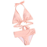 Sexy High Waist Split Bikini Swimsuit - Stylish Summer Swimwear for All - Aqova