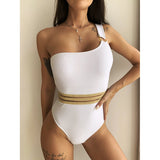 Sexy Lace - up One - Piece Swimsuit - Hollow Bikini in Multiple Sizes - Aqova