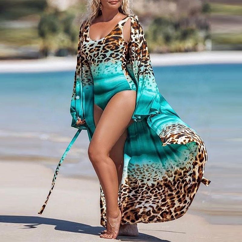 Sexy Leopard Swimwear Blouse Bikini - Summer Style for Women - Aqova