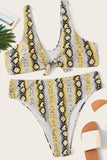 Sexy plus size knotted high waist ladies swimwear - Aqova