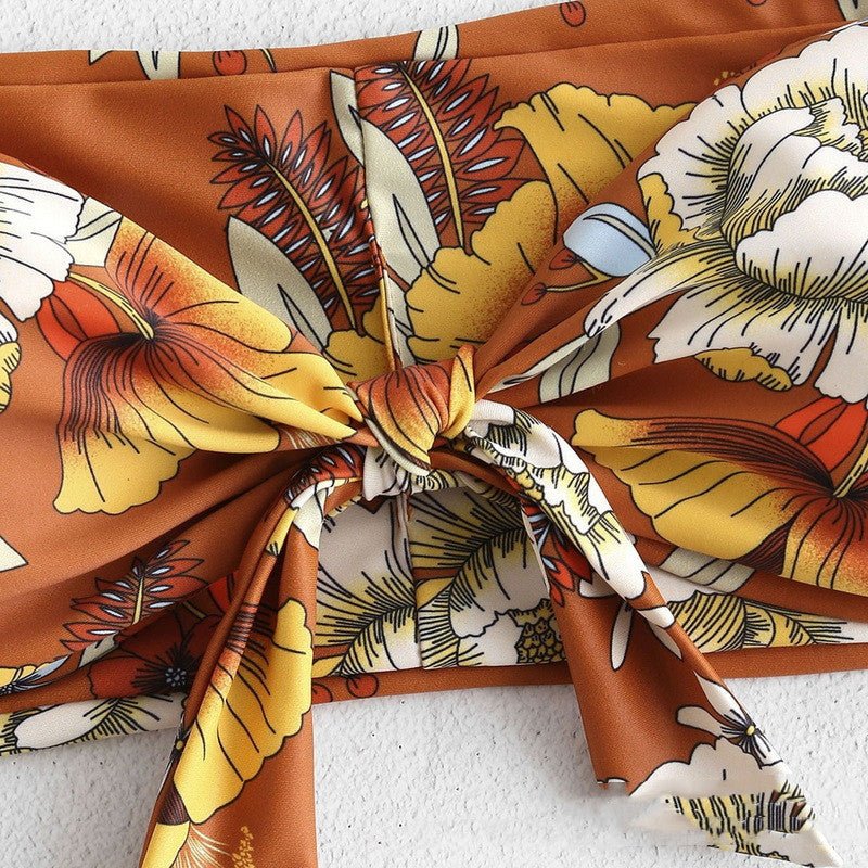 Sexy Printed Ladies Bikini Split Swimsuit - Aqova