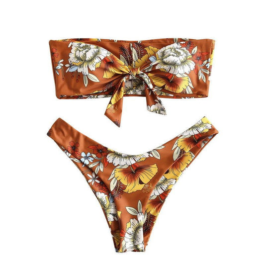 Sexy Printed Ladies Bikini Split Swimsuit - Aqova