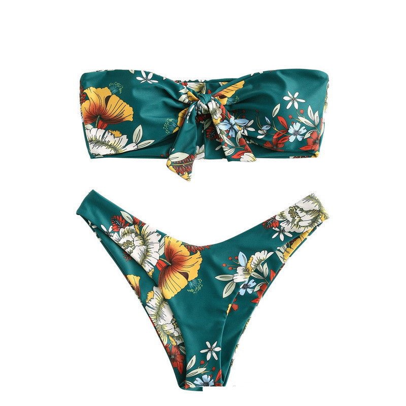 Sexy Printed Ladies Bikini Split Swimsuit - Aqova