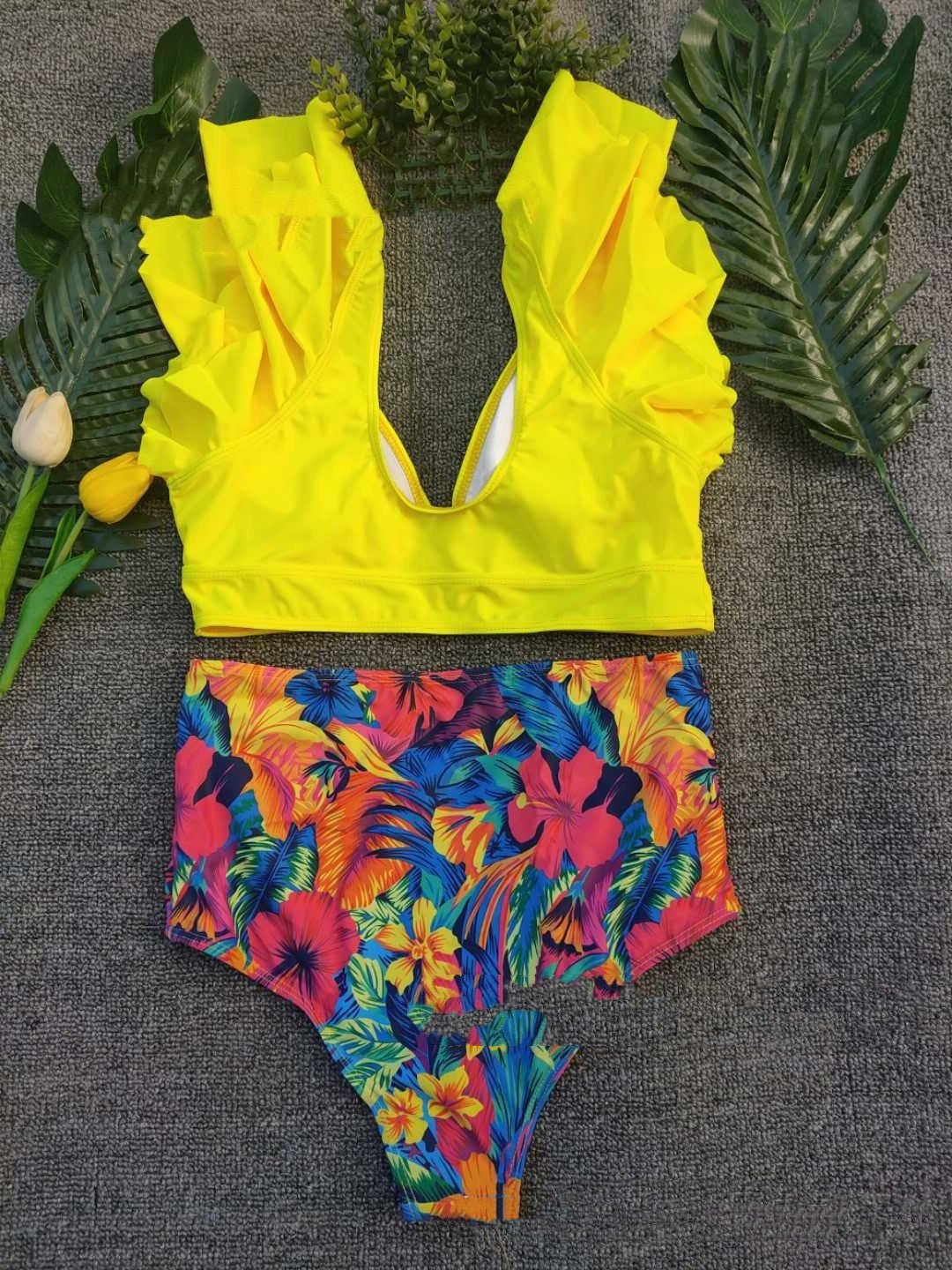 Sexy Printed Split Bikini Swimsuit for Women - Perfect Swimwear Choice - Aqova