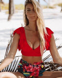 Sexy Printed Split Bikini Swimsuit for Women - Perfect Swimwear Choice - Aqova