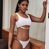 Sexy ring Push up bikini set - Aqova