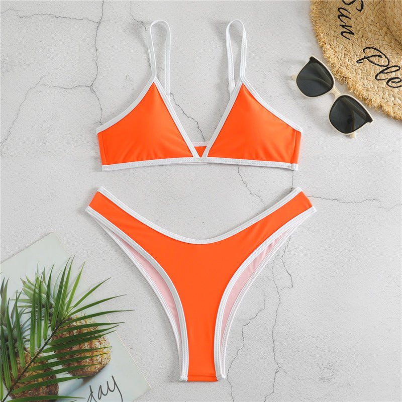 Sexy Bikini Swimsuit - Stylish Solid Color Triangle Design for Ladies - Aqova
